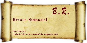 Brecz Romuald névjegykártya